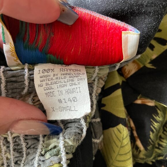 Paradise Found Honolulu Hawaii Vintage Womens Tropical Floral Dress X-Small 100% - Picture 6 of 6